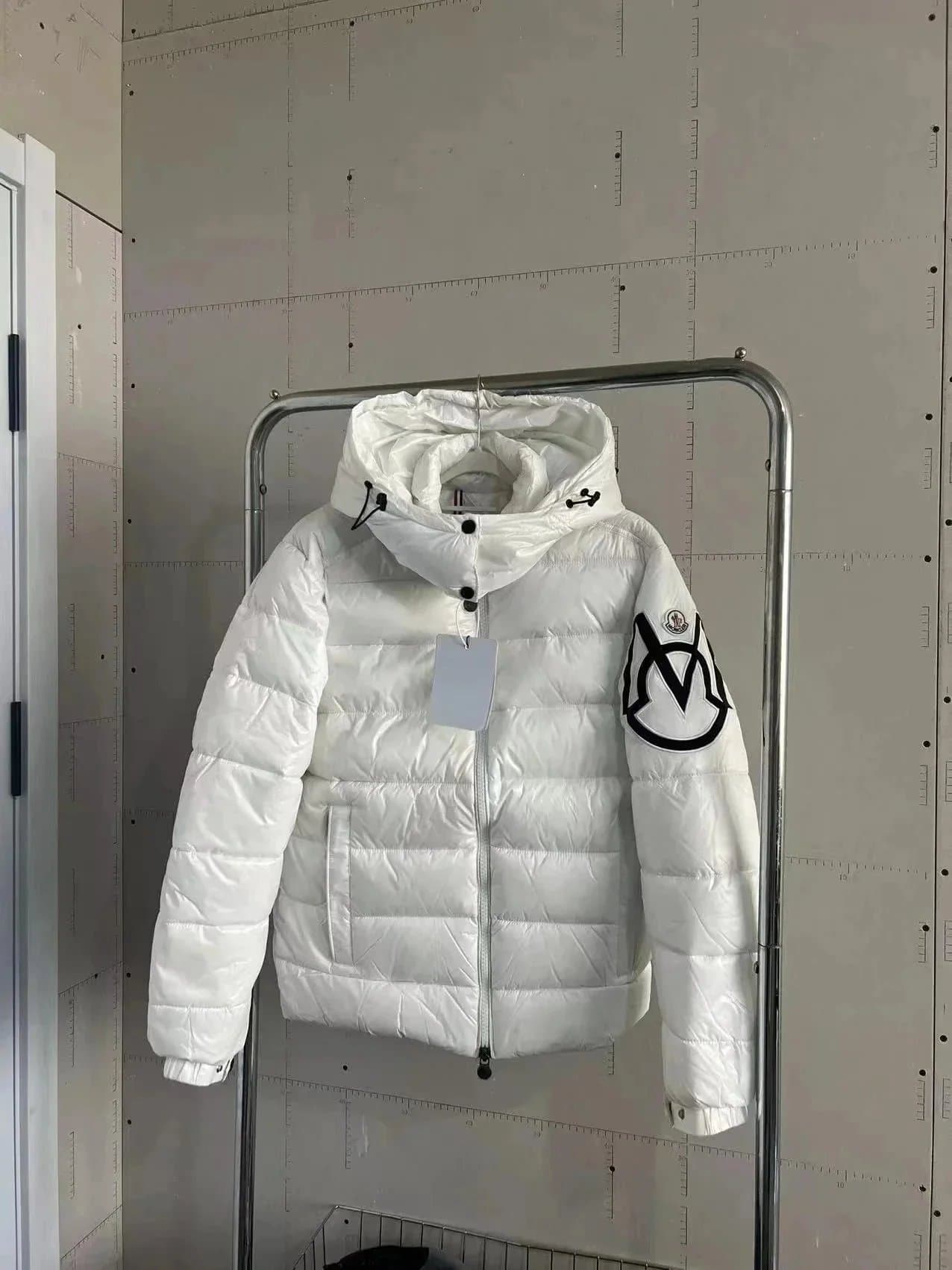 Moncler Down Jacket Shiny Light Blue — B-2