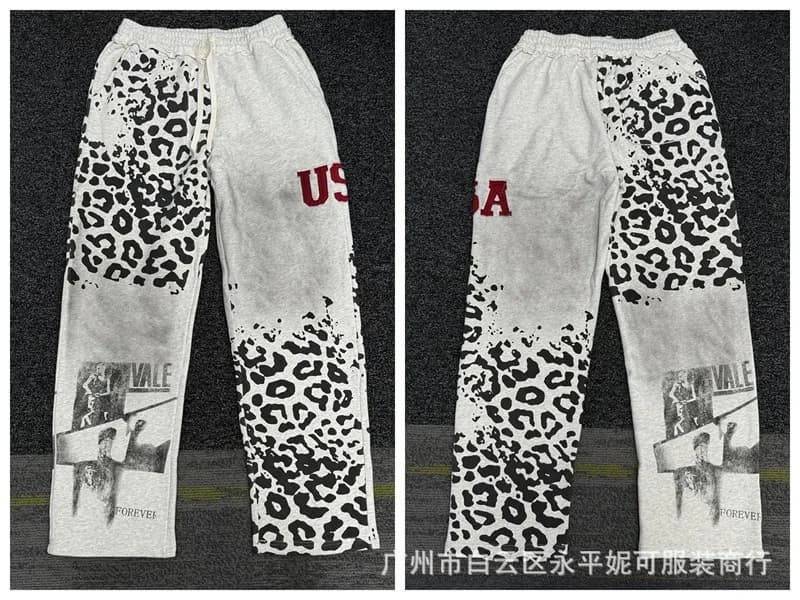 Leopard Print Sweatpants USA Graphic