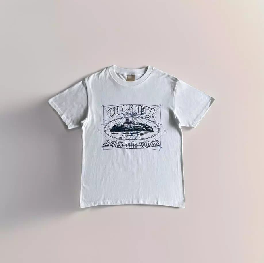 Stüssy T-Shirt Green Logo — 坐标白色