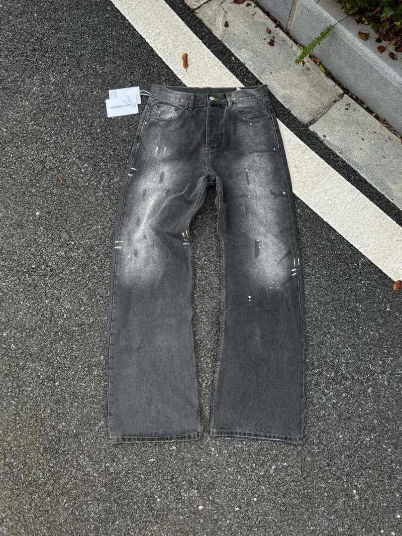 Acne Studios Straight Fit Jeans Distressed Wash