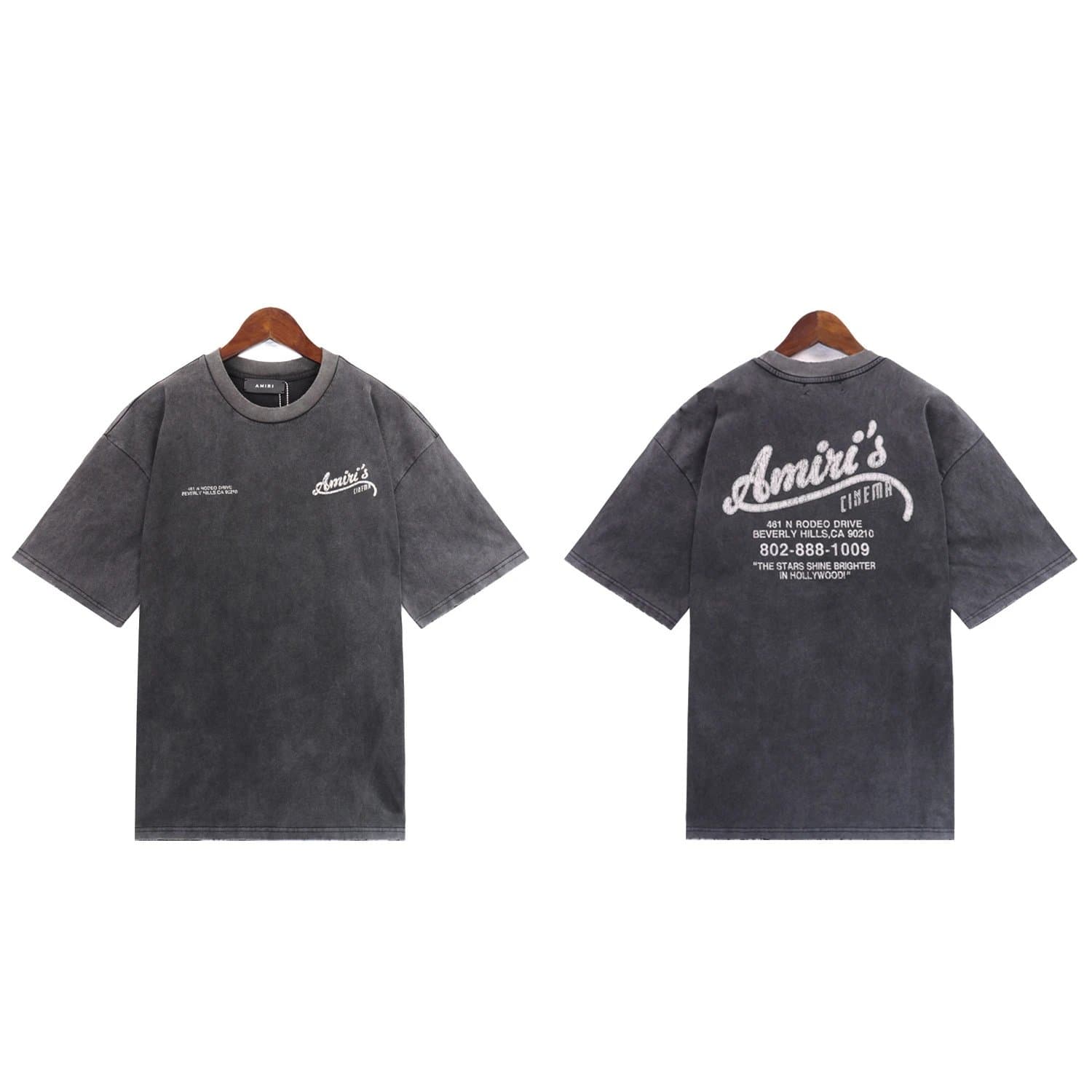 Amiri Cinema Tee Washed Grey