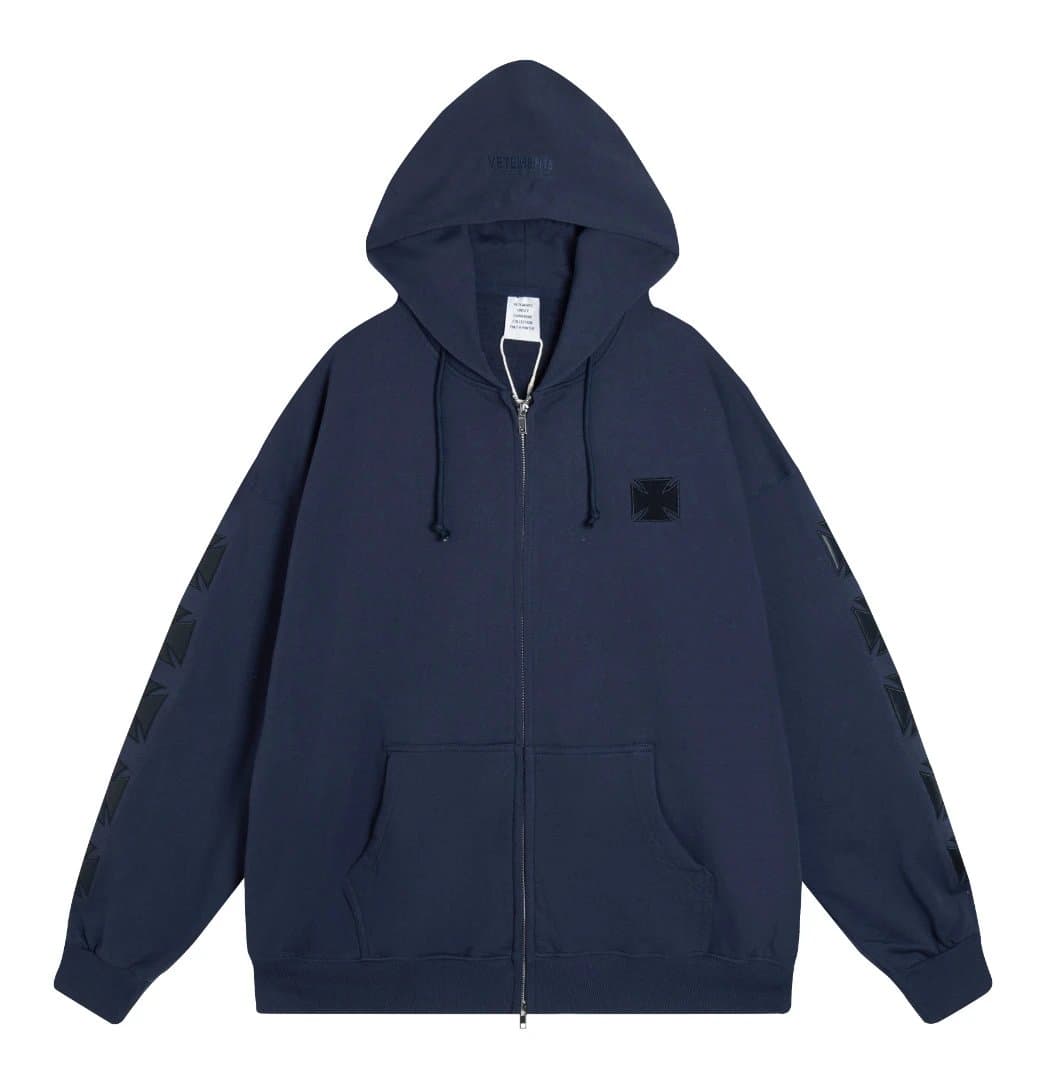 Fear of God Essentials Zip-Up Hoodie Gold Label — 9248宝蓝