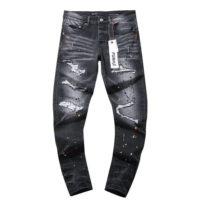 Off-White Distressed Jeans Paint Splatter — PU101#