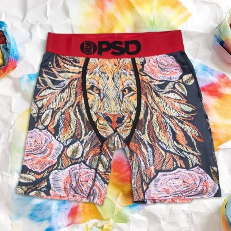 Represent Boxer Brief Lion and Roses Print