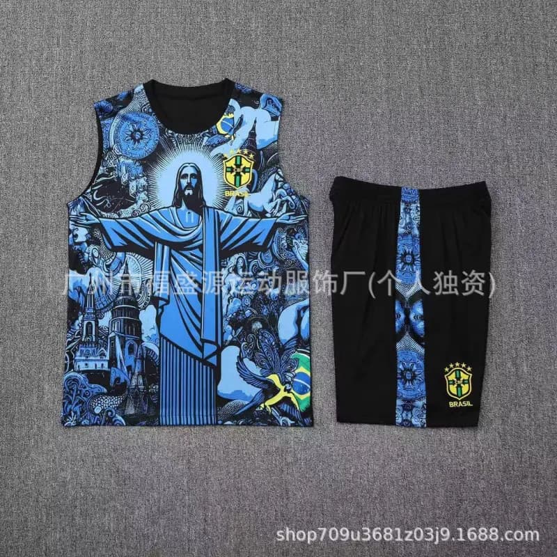 Nike Training Set Qatar Airways Print — Brazil 006