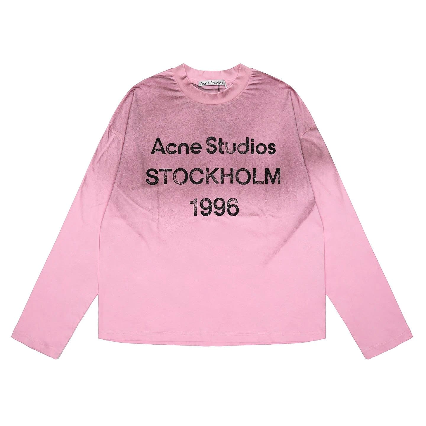 Acne Studios Long-Sleeve Crewneck Script Logo — 1