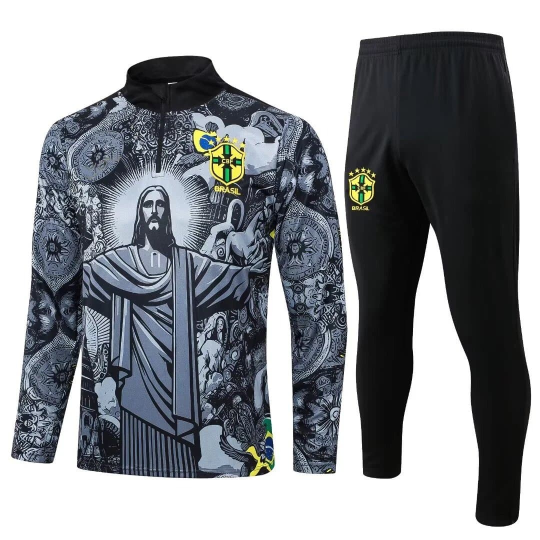 Adidas Training Set FFF Rooster — 24/25巴西黑色【特别版】