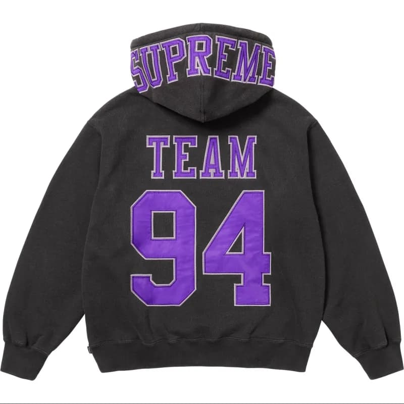 Supreme Hooded Sweatshirt Nike Logo Back — E595#黑色