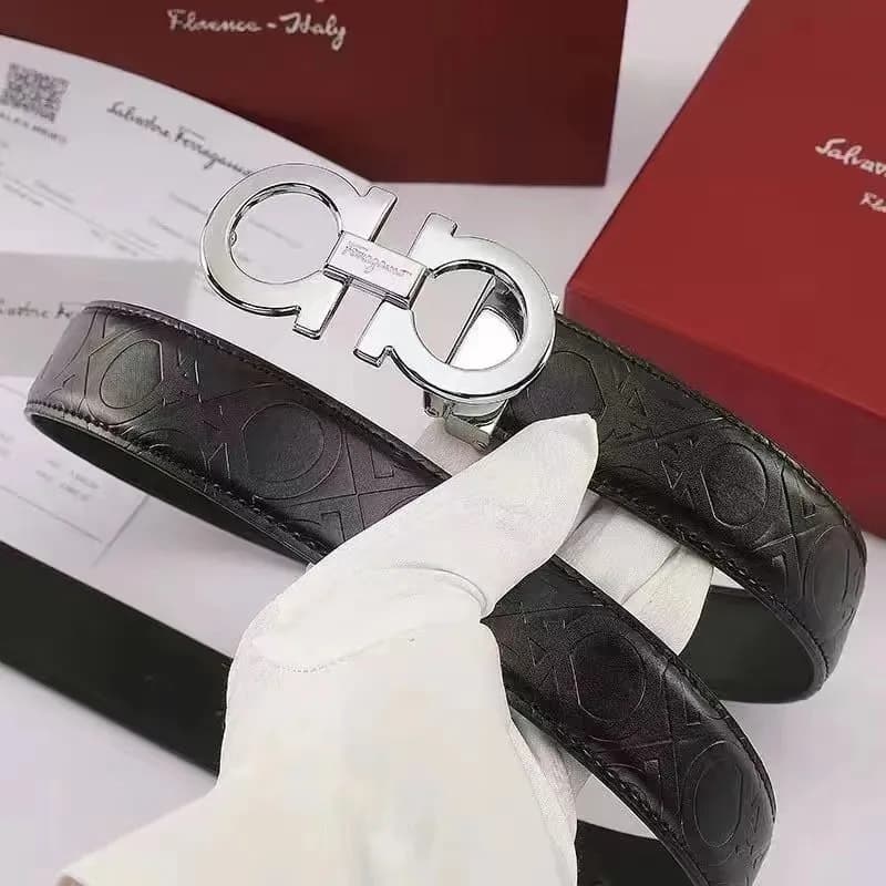 Ferragamo Gancini Belt Embossed Logo