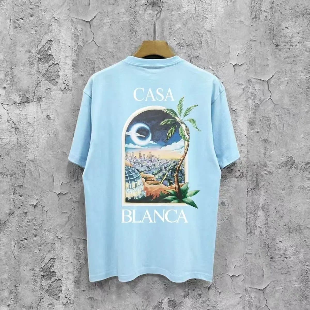 Casablanca Graphic Tee Casa Blanca Palm Print