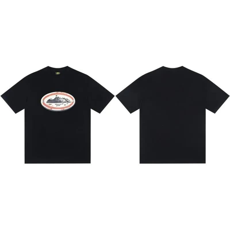T-Shirt Corteiz Script — C208黑色