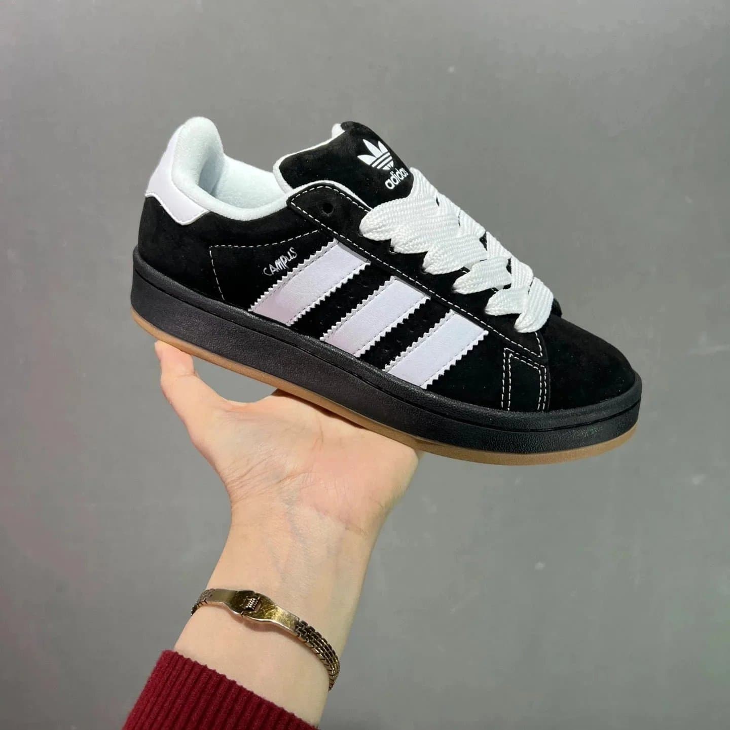 Adidas Campus Red White — 黑