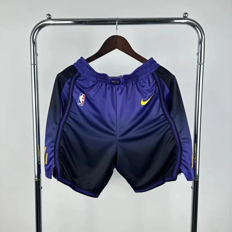 Nike Training Shorts Navy/Red Print — 25赛季 湖人 城市版 球裤