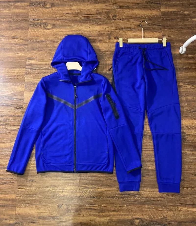 Nike Tech Fleece Hoodie and Joggers Royal Blue