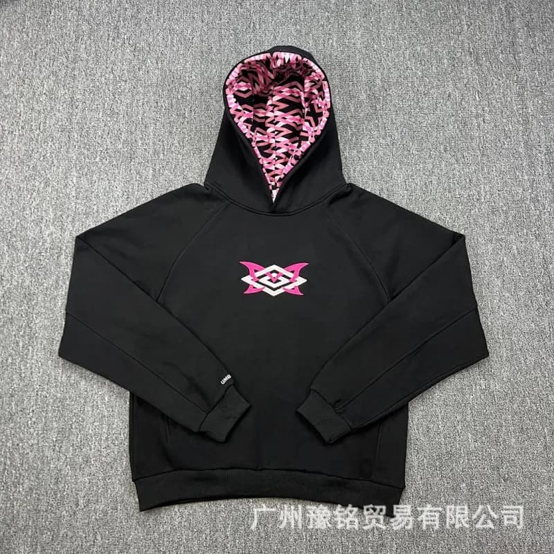 Gallery Dept. Hooded Sweatshirt Pink Logo & Lining