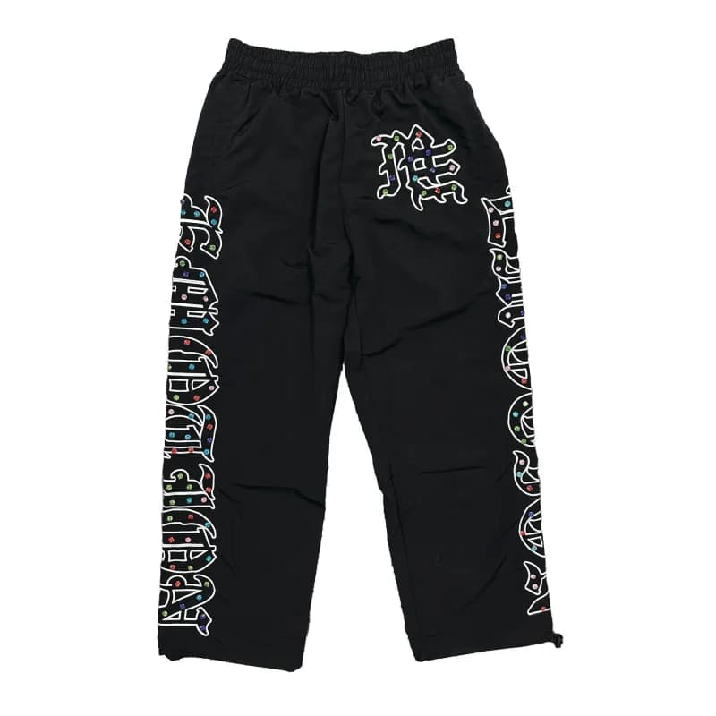 Distressed Jeans Crystal-Embellished — EM27黑色 带钻石长裤