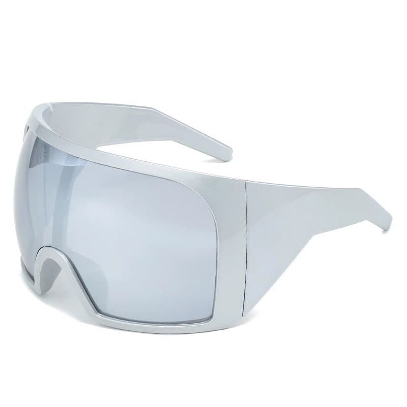 Gentle Monster Shield Sunglasses Frosted Silver