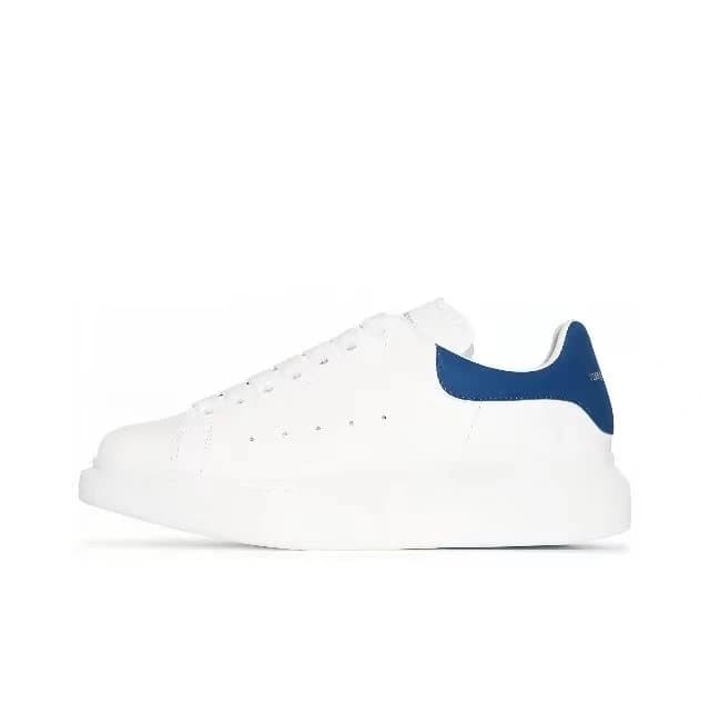 Alexander McQueen Oversized Sneaker White with Navy Heel Tab