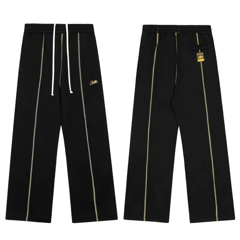 Corteiz Track Pants Gold Stripe