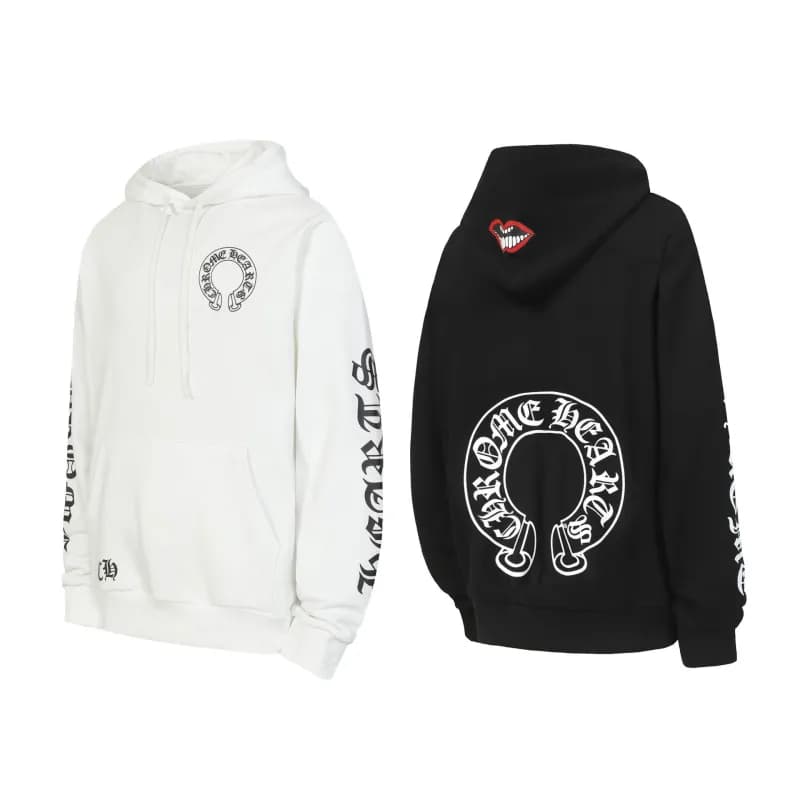 Chrome Hearts Hooded Sweatshirt Cross Logo Embroidery — L3114黑