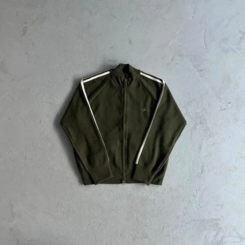 Corteiz Track Jacket Olive with Script Logo — 12
