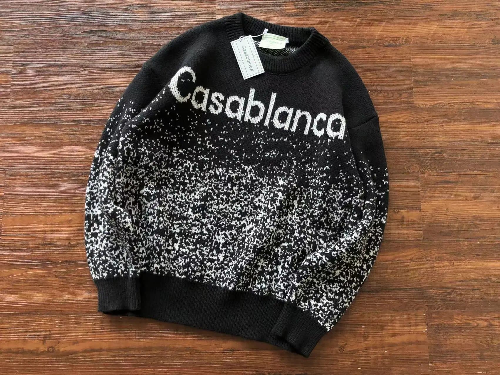 Casablanca Knit Sweater Speckled Logo