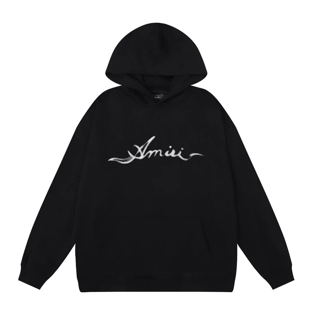 Amiri Hooded Sweatshirt Crystal Logo