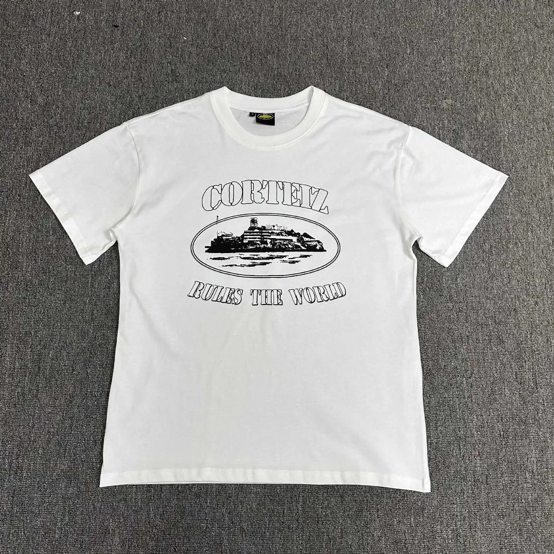 Corteiz T-Shirt CRTZ Script Logo — 3103（黑色印花）