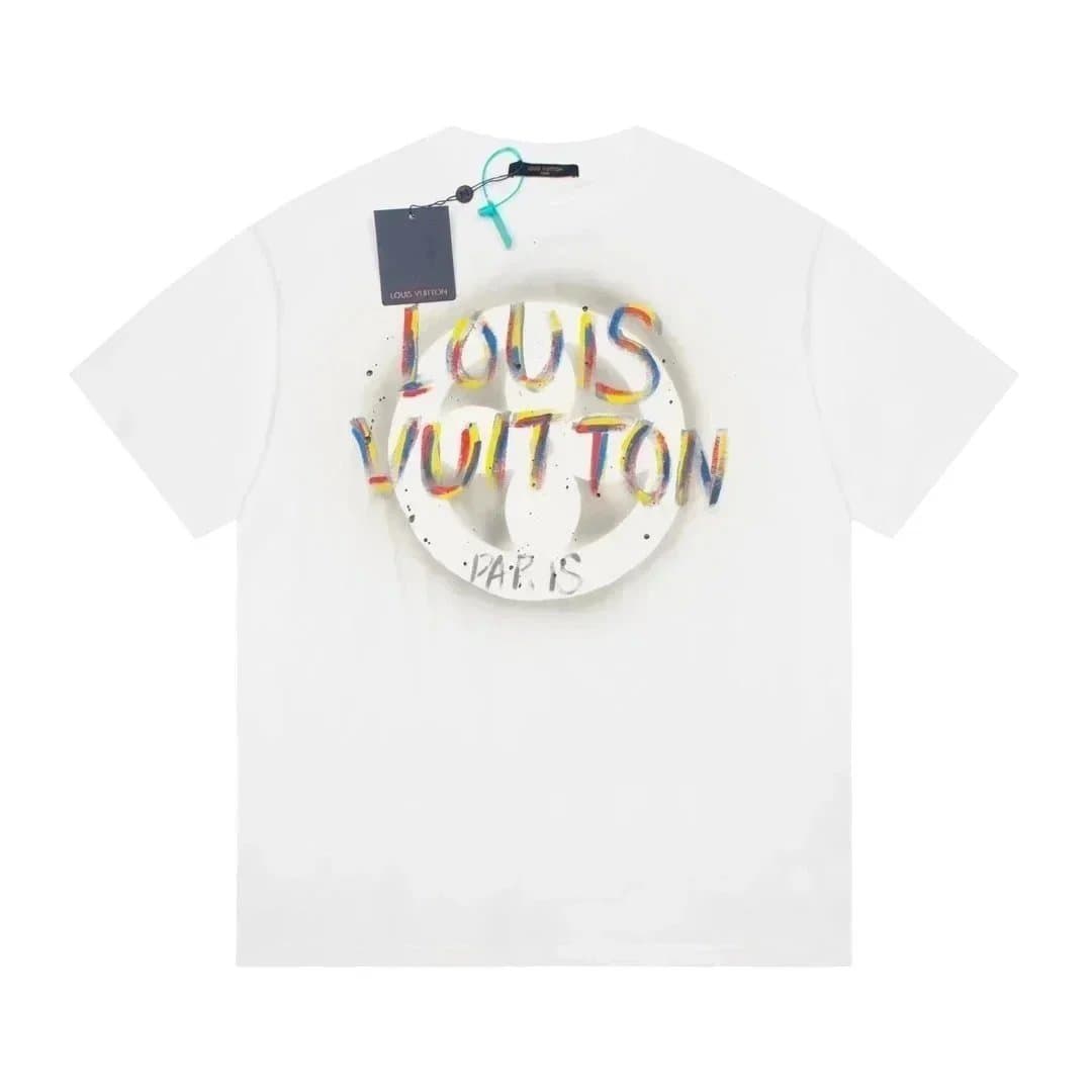 Louis Vuitton Logo T-Shirt Multicolor Block Logo — 010101148