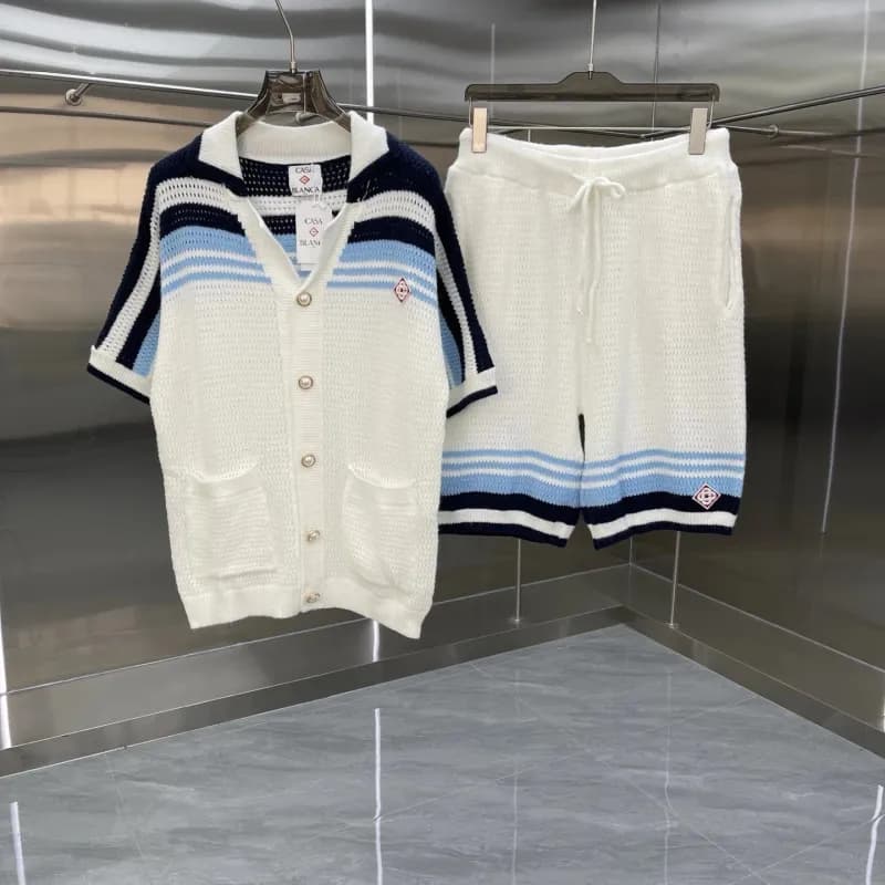 Knit Polo Top Zigzag Pattern — 185-19