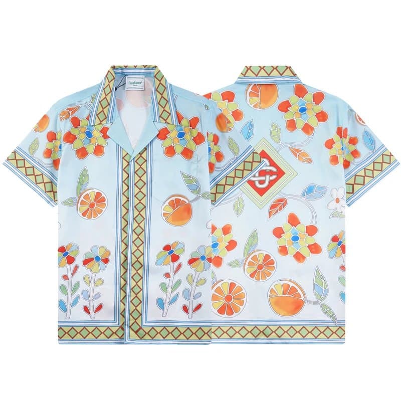 Casablanca Short-Sleeve Shirt Floral Print
