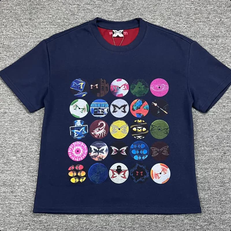 Balenciaga Mesh T-Shirt Logo Print — 224藏青色