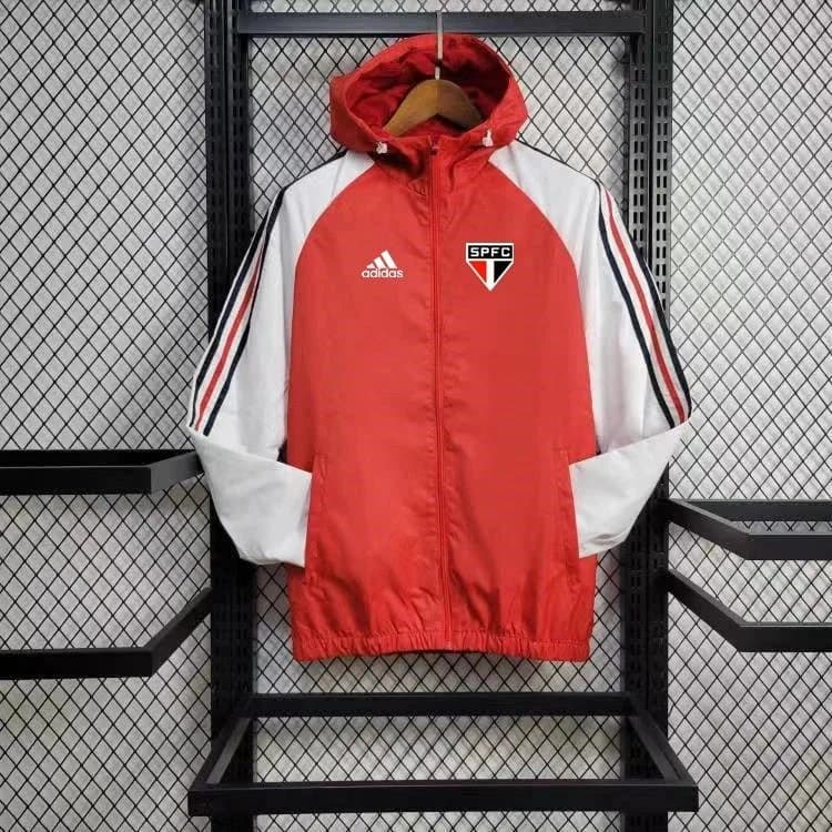 Adidas Windbreaker Jacket Three-Stripe — 圣保罗红色