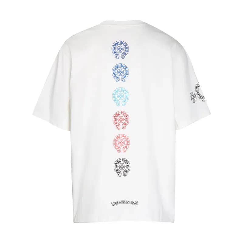 Chrome Hearts Graphic Tee Cross & Hearts Print — 6048白