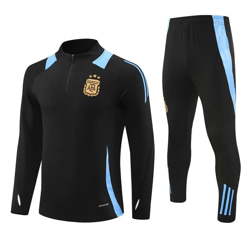 Adidas Argentina Training Set Black Light Blue