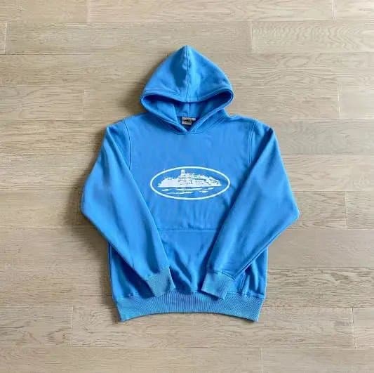 Corteiz Logo Shorts Green Script — 8887 Sweatshirt/light blue