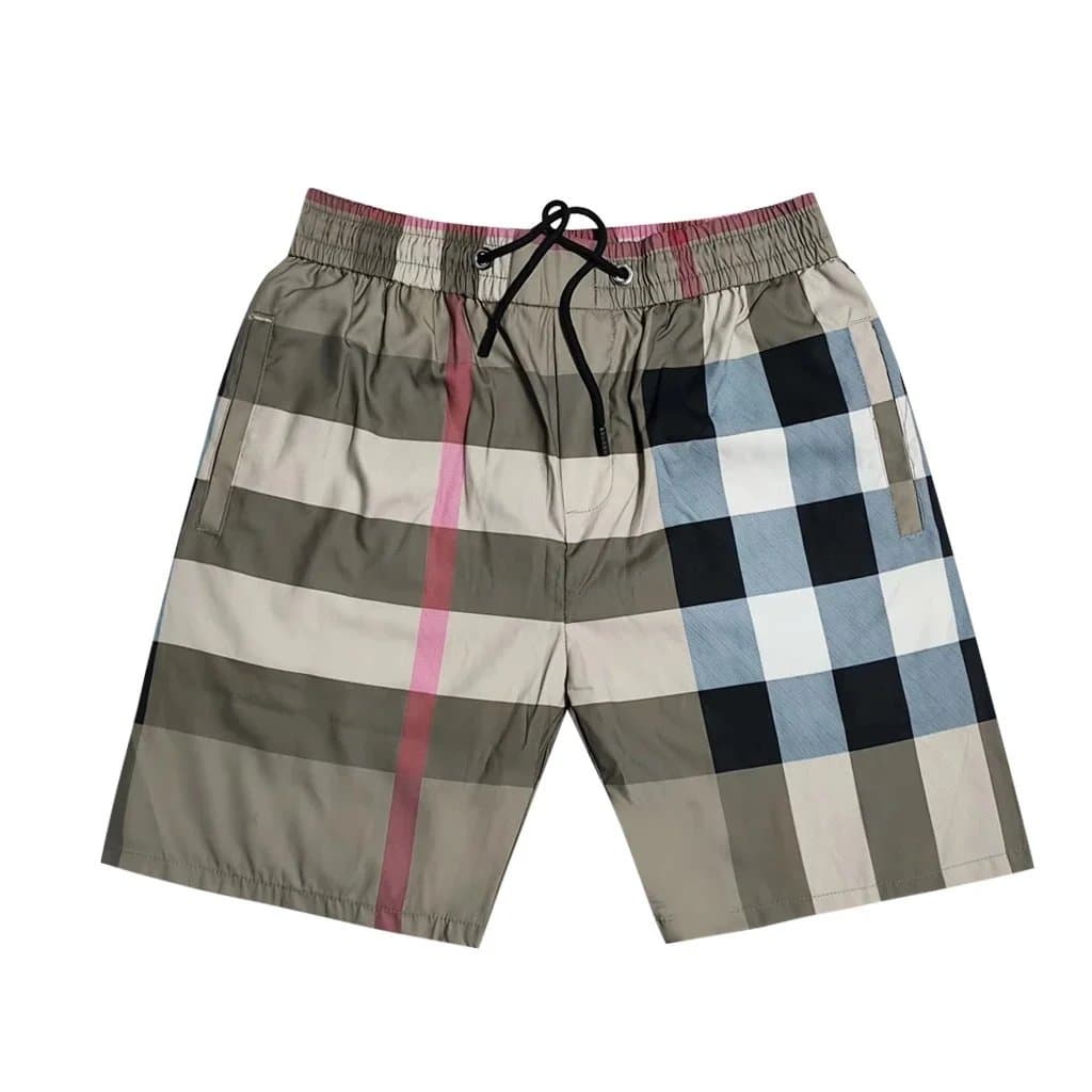 Burberry Logo Patch Shorts Checkered B Patch — 22