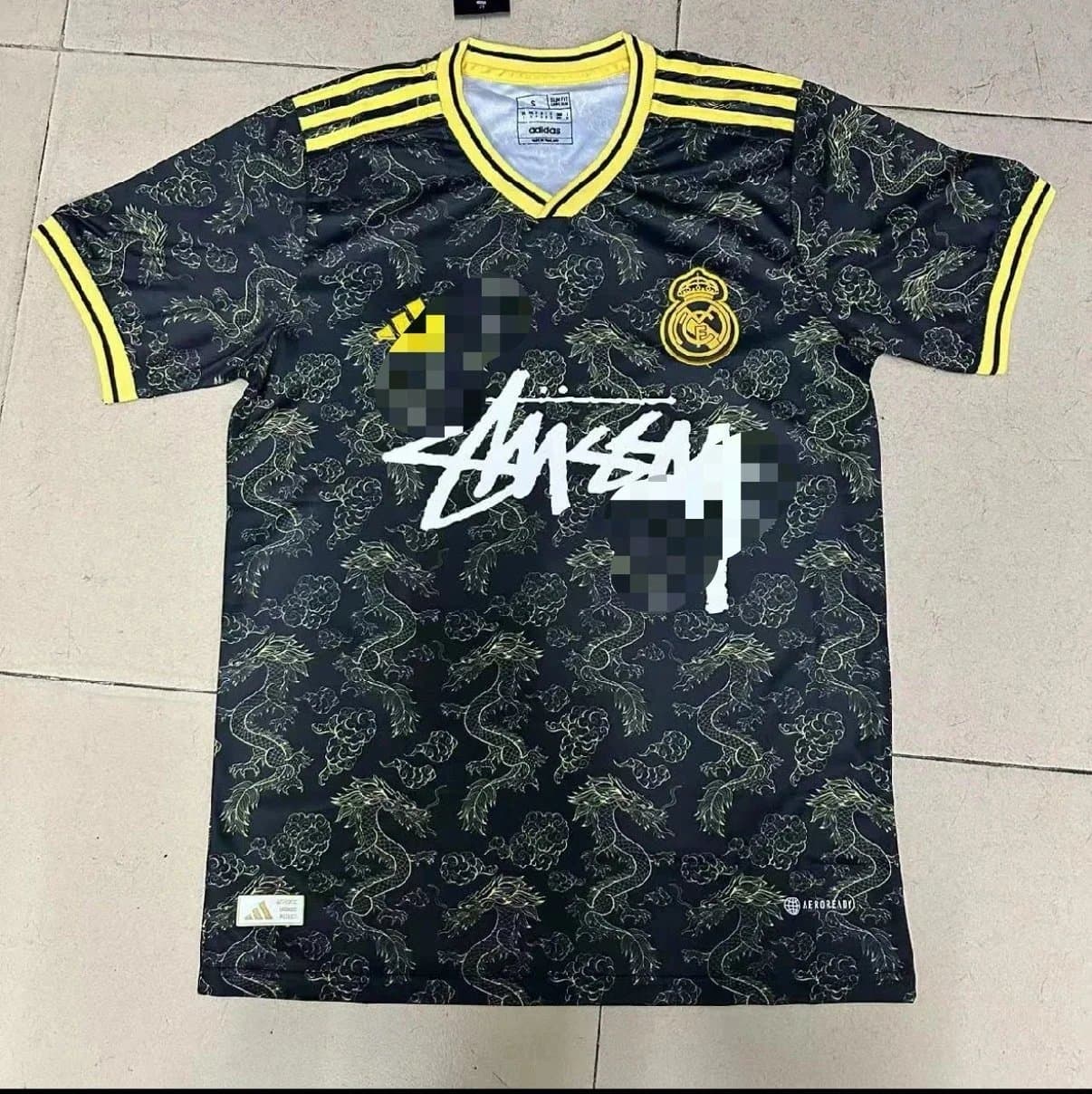 Adidas × Stüssy Real Madrid Jersey Dragon Print Stussy Collab
