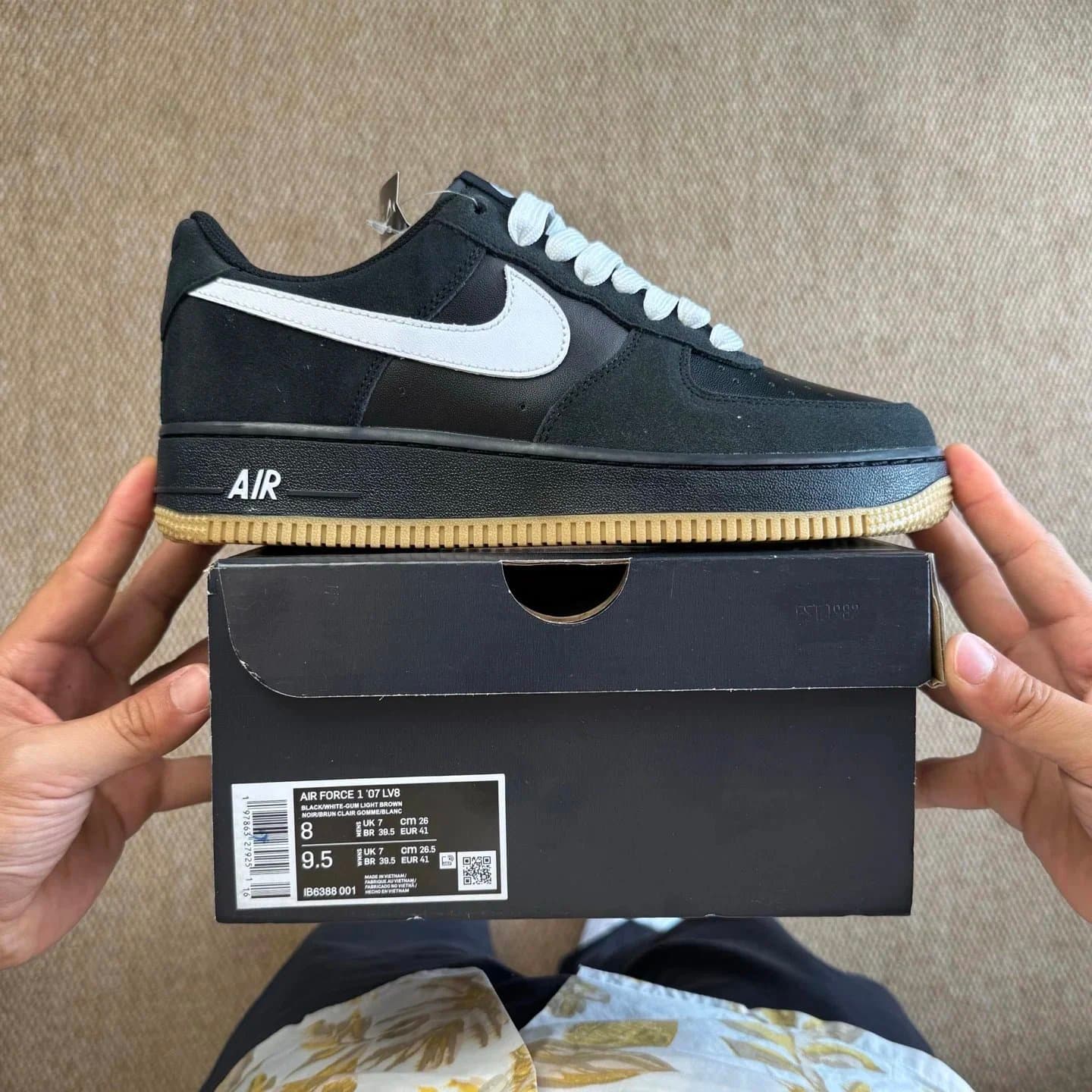 Nike Air Force 1 '07 LV8 Low Black/White/Light Brown