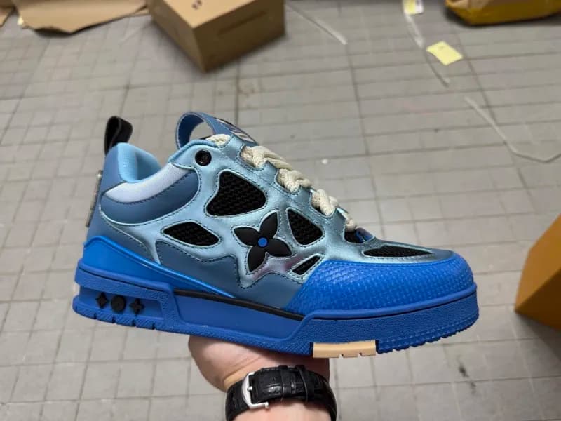 Louis Vuitton LV Trainer Metallic Blue Monogram
