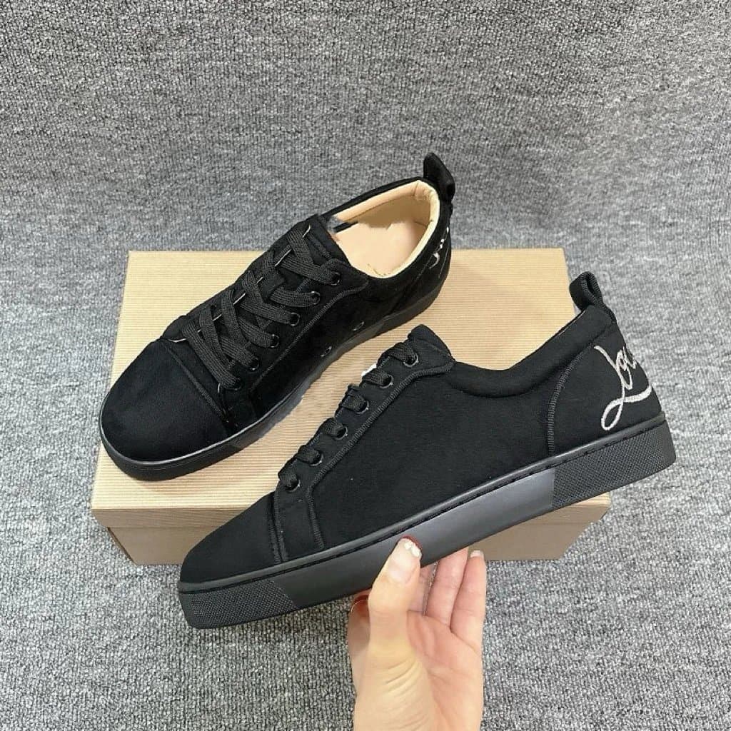 Christian Louboutin Louis Junior Black Suede