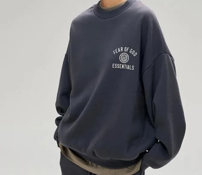 Oversized Tee Fear of God Essentials Arch Logo — 6284蓝