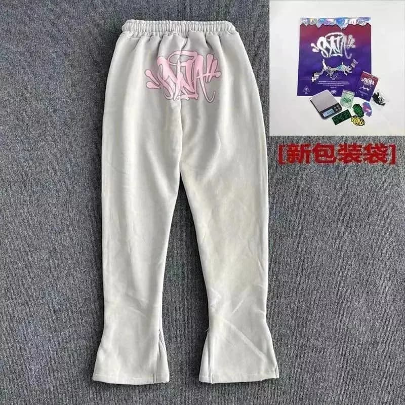Sp5der Flared Sweatpants Pink Logo