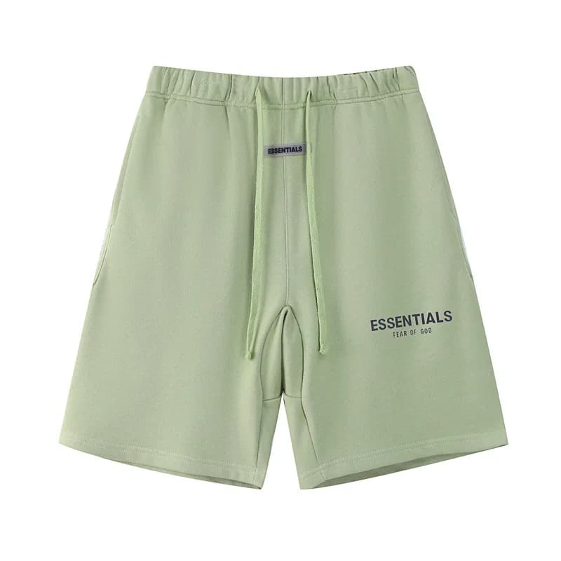 Fear of God Essentials Logo Shorts Essentials Logo — 2201抹茶绿（反光字母）