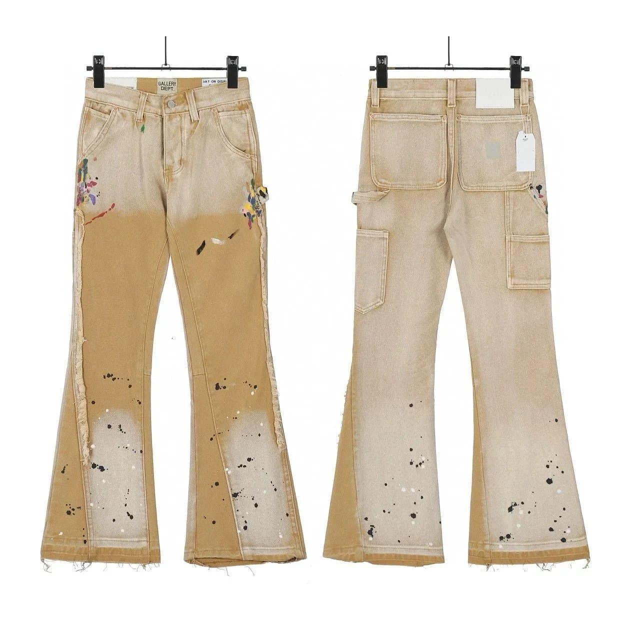 Levi's Flared Jeans Patchwork Wash — KL8129卡其