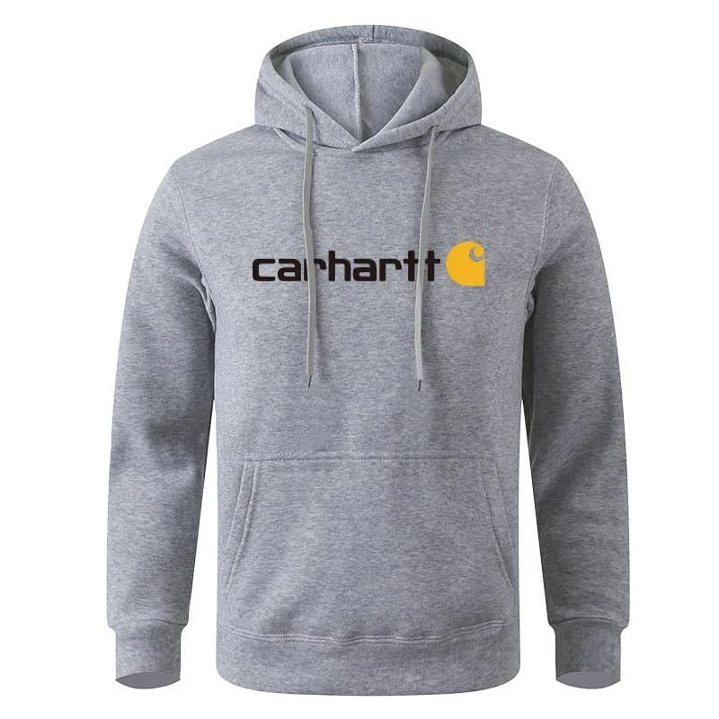 Carhartt Logo Hoodie Heather Grey