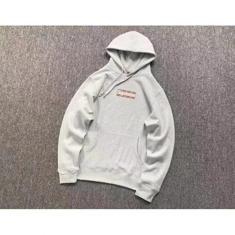 Supreme Box Logo Hooded Sweatshirt Tartan Box Logo
