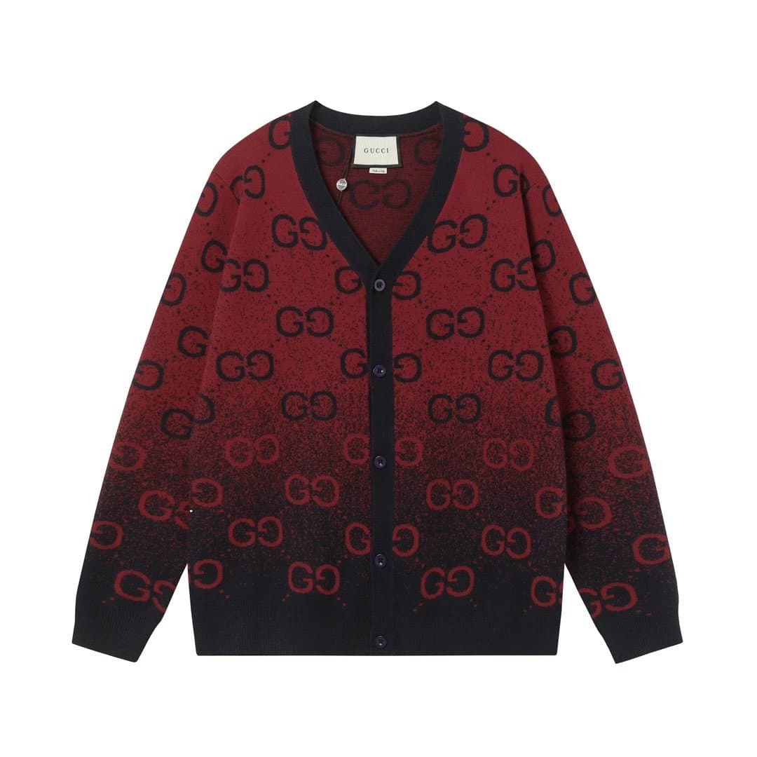Gucci GG Knit Cardigan Ombre GG Print