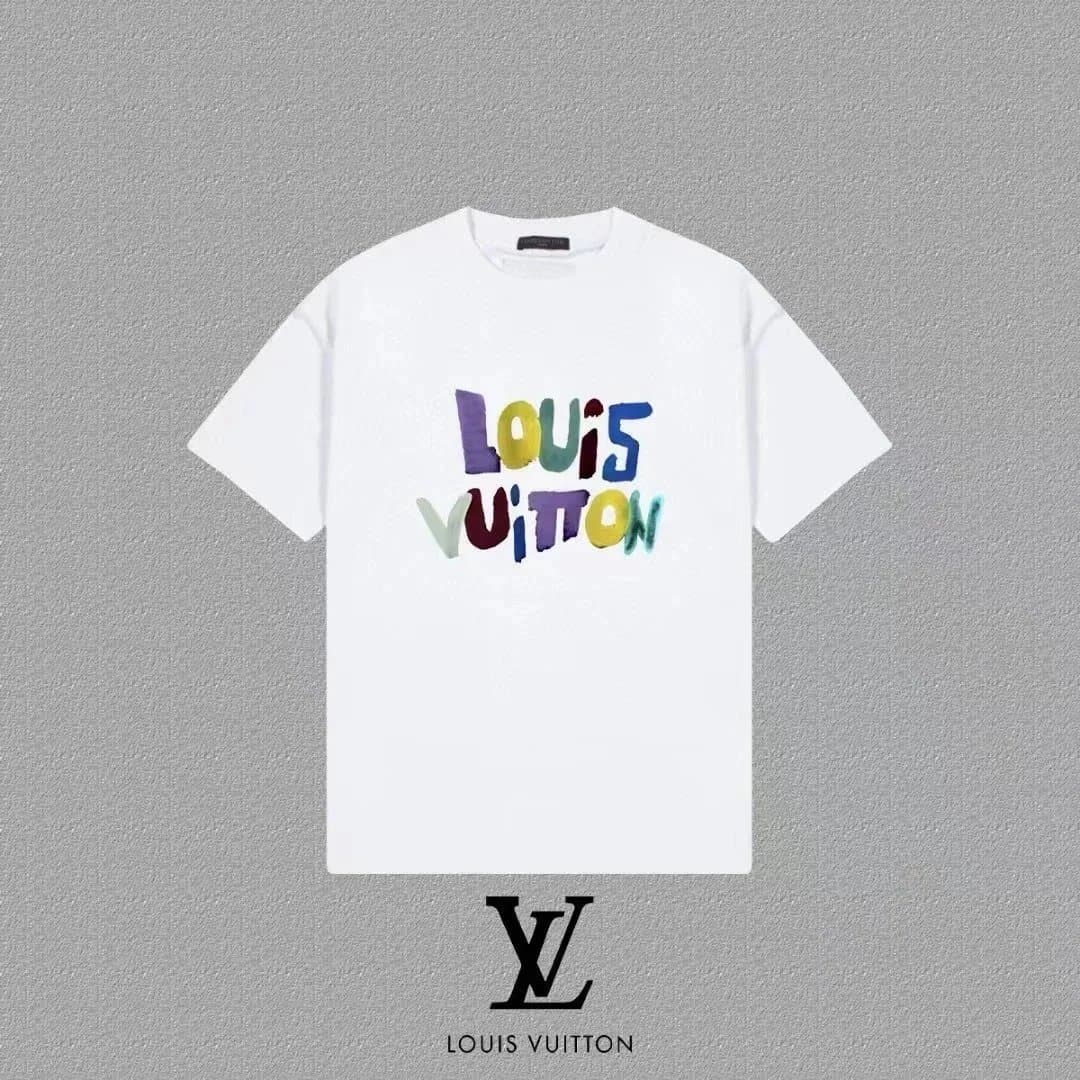Louis Vuitton T-Shirt Multicolor Logo Print
