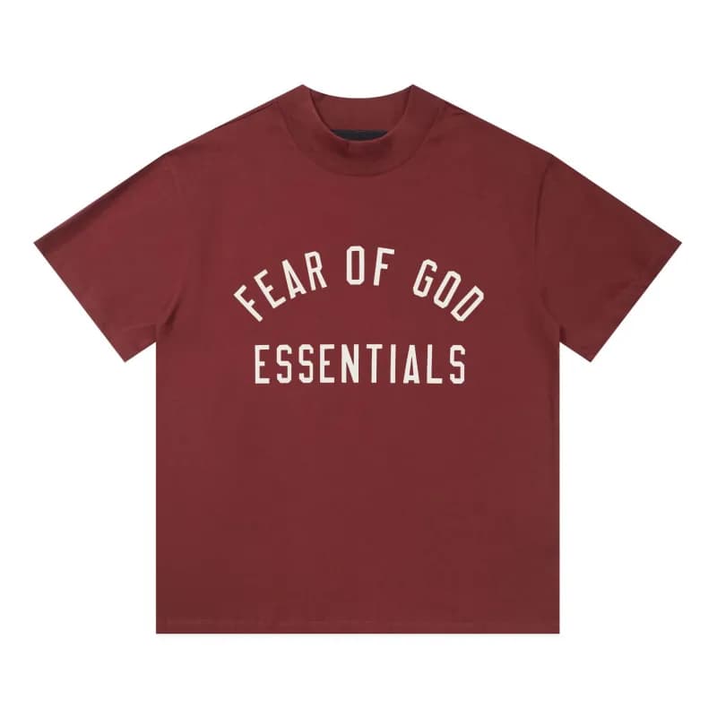 Fear of God Essentials Graphic Tee 1977 Arch Logo — E2356 绯红色